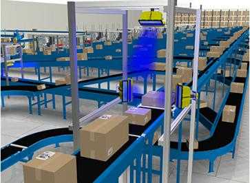 固定式讀碼器在流水線上自動讀取條碼 固定式讀碼器在流水線上自動讀取條碼